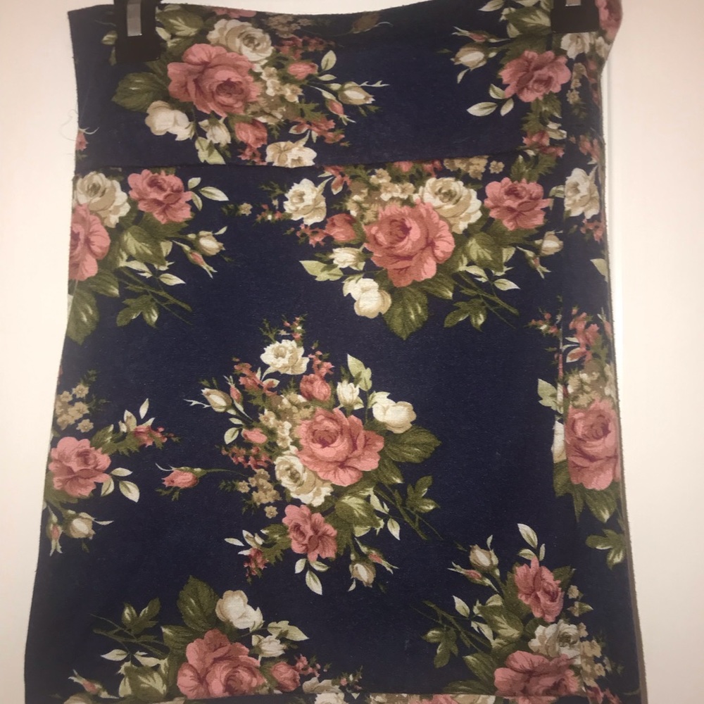 blue flower skirt